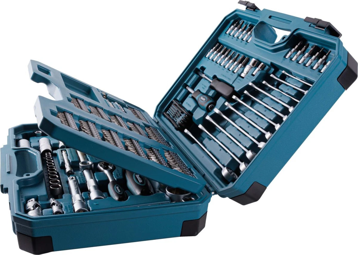 Makita Werkzeugkoffer Set E-10883 221-teilig Chrom (1/4