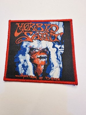 MORBID SAINT, SPECTRUM OF DEATH, RED BORDER, 4X4 INCHES, WOVEN PATCH