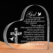 Memorial Keepsake Sign for Loss of Loved One, Condolences Grief Gifts for Los...