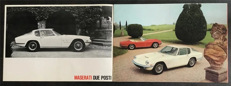 Folleto de venta de autos MASERATI MISTRAL c1966 SPYDER & CUPÉ Foto 4 de 4