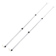 2 Pcs Telescopic Clothes Drying Rod Hanger Pole Closet Stick for Ceiling