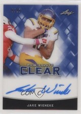 2018 Leaf Trinity Clear Auto Blue 5/25 Jake Wieneke #CA-JW1 Auto fv8