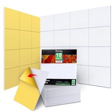18 Pack Acoustic Panels-12X12X 0.4Soundproof Wall Panels, White Sound Absorbi...