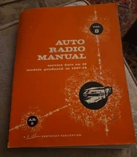Howard W. Sams Photofact Auto Radio Service Data Manual  AR-8 Vol 8 CAR Radio