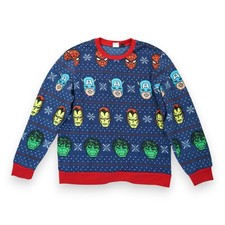 Marvel Avengers Ugly Sweater Size XXL  Spiderman, Hulk, Ironman, Captain Americ