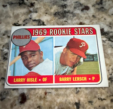 Topps 1969 Rookie Stars #206 Larry Hisle Barry Lersch Phillies MLB Card. rookie card picture