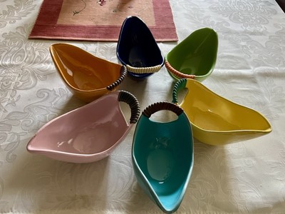 Vintage 6 Gelato Serving Cups Signed And Numbered, Italy-Made