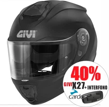 Givi X27 Black Matt Modular Helmet Intercom Cardo I319S Built-in SIZE L