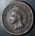 1867 INDIAN HEAD CENT - FINE