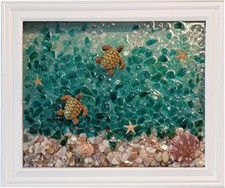 DIY Mosaic Kit for Adults Complete Glass Mosaic Craft Kit with Sea