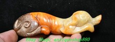 4.7''Chinese Dynasty Old Jade Carved Fengshui Zodiac Year Animal Dog Statue
