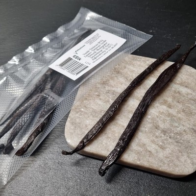 6 (25g) MDG Tahiti Vanille aus Madagaskar 14-16 cm Packstation