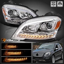 Fits 2009-2011 Mercedes Benz W164 ML320 LED Sequential Strip Projector Headlight