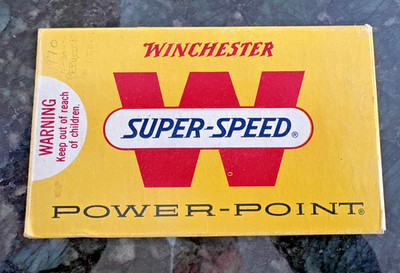 1970 Empty Ammunition Box Winchester SuperSpeed Power-Point 8mm Mauser 170 grain