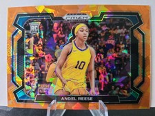 2024 Panini Draft Picks Angel Reese #38 RC Orange Cracked Ice Prizm Variation