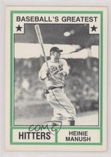 1982 Baseball's Greatest Hitters White Back Heinie Manush (No MLB Logo) HOF 0q3