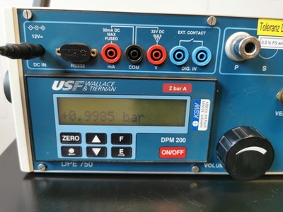 Siemens Wallace Tiernan USF DPE 750 DPE-750-A-020 Druckkalibrator 2 Bar