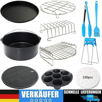 11tlg Heißluftfritteuse Zubehör Fritteuse Heißluftofen Zubehörset Für Ninja 5.2L