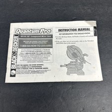 BLACK AND & DECKER QUANTUM PRO Q910 10" COMPOUND MITER SAW INSTRUCTION MANUAL
