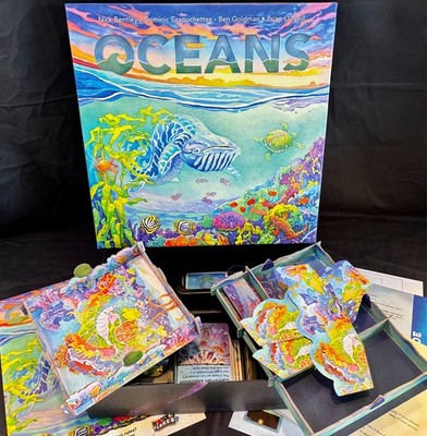 OCEANS Strategy Board Game 2019 North Star Games Evolution Series 100% COMPLETE