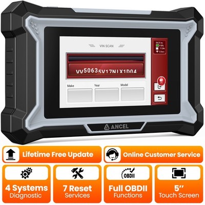 ANCEL DS100 OBD2 Scanner ABS SRS Engine Code Reader with ABS Bleeding OIL Reset