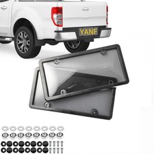 2x License Plate Covers Frames - Frontrear Protectorcomplete Hardware 2x License Plate Covers Frames - Frontrear Protectorcomplete Hardware