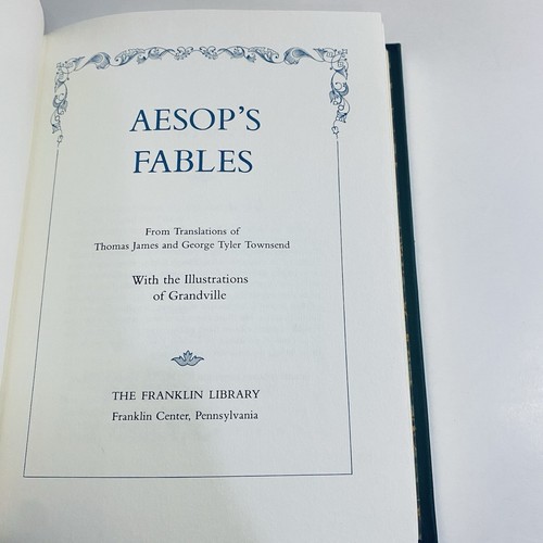 Aesop's Fables • Illustrated By Grandville 1/4 Leather Gold Gilt Collectors Ed - Picture 6 of 18