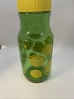 Vintage QUART Anchor Hocking Lemon Jar Green Glass Juice Carafe Yellow With Lid