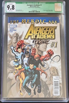 AVENGERS ACADEMY (2010) #1 CGC 9.8 NM/M MARVEL COMICS DOOMSDAY MCKONE SIGNED