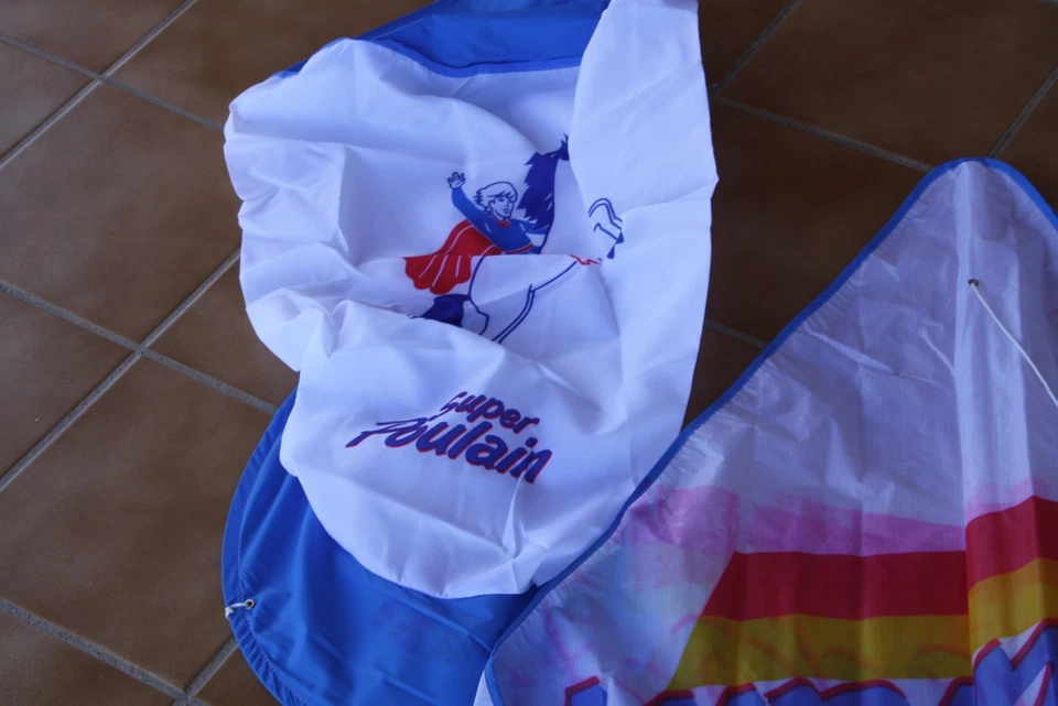 Cerf-volant voile + manche Chocolat SUPER POULAIN + câble et raidisseurs Neuf - Photo 3/4