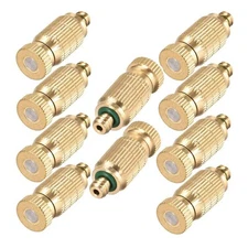 Brass Misting Nozzle 10 Pack High Pressure Spray Misting Nozzle 10/24 UNC Out