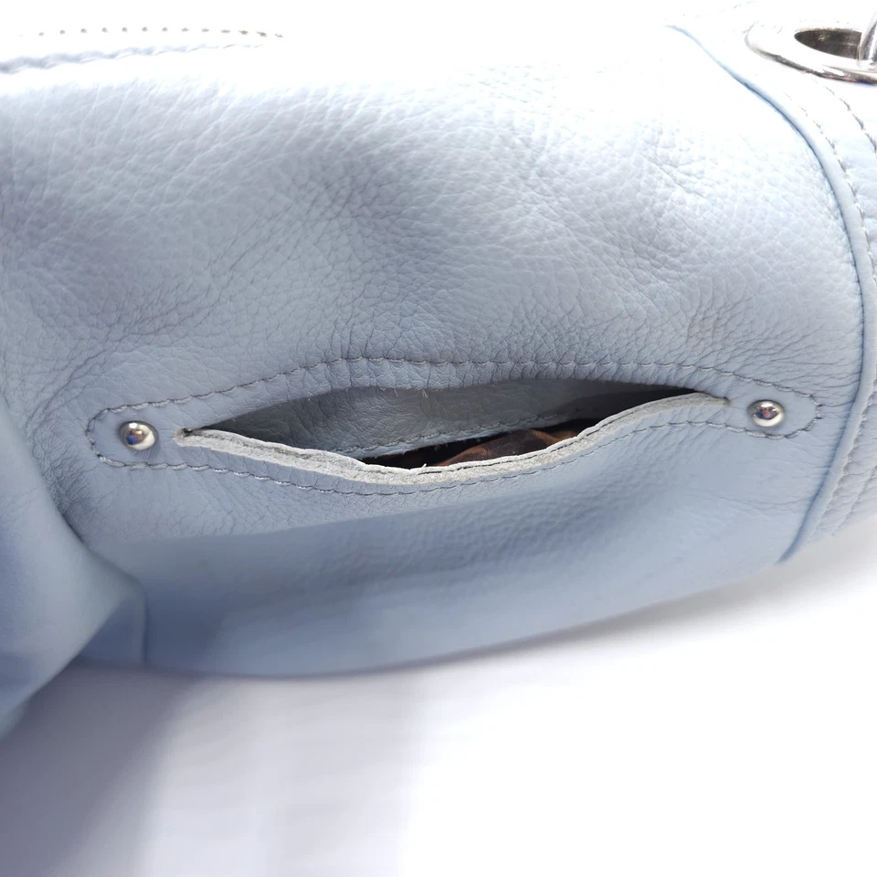 Bolso de hombro B. Makowsky de cuero azul Hobo Foto 4 de 4