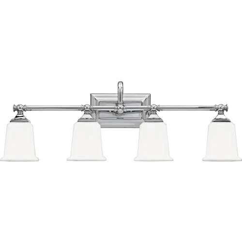 Quoizel NL8604 Chrome Nicholas 4-Light 31"W Bathroom Vanity Light - Picture 1 of 5