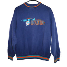 Nice vintage Miami Dolphins sweatshirt large Game Day Logo 7 football shirt top