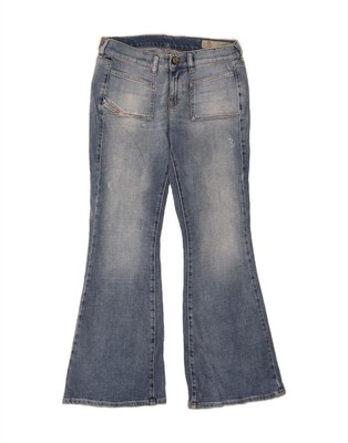 Diesel Damen D-Ebbey-X Distressed Low Waist Bootcut Jeans W27 L30 Blau CD02
