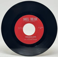 Richard Baker Precious Lord / Elijah Rock 45 Black Gospel Soul Music
