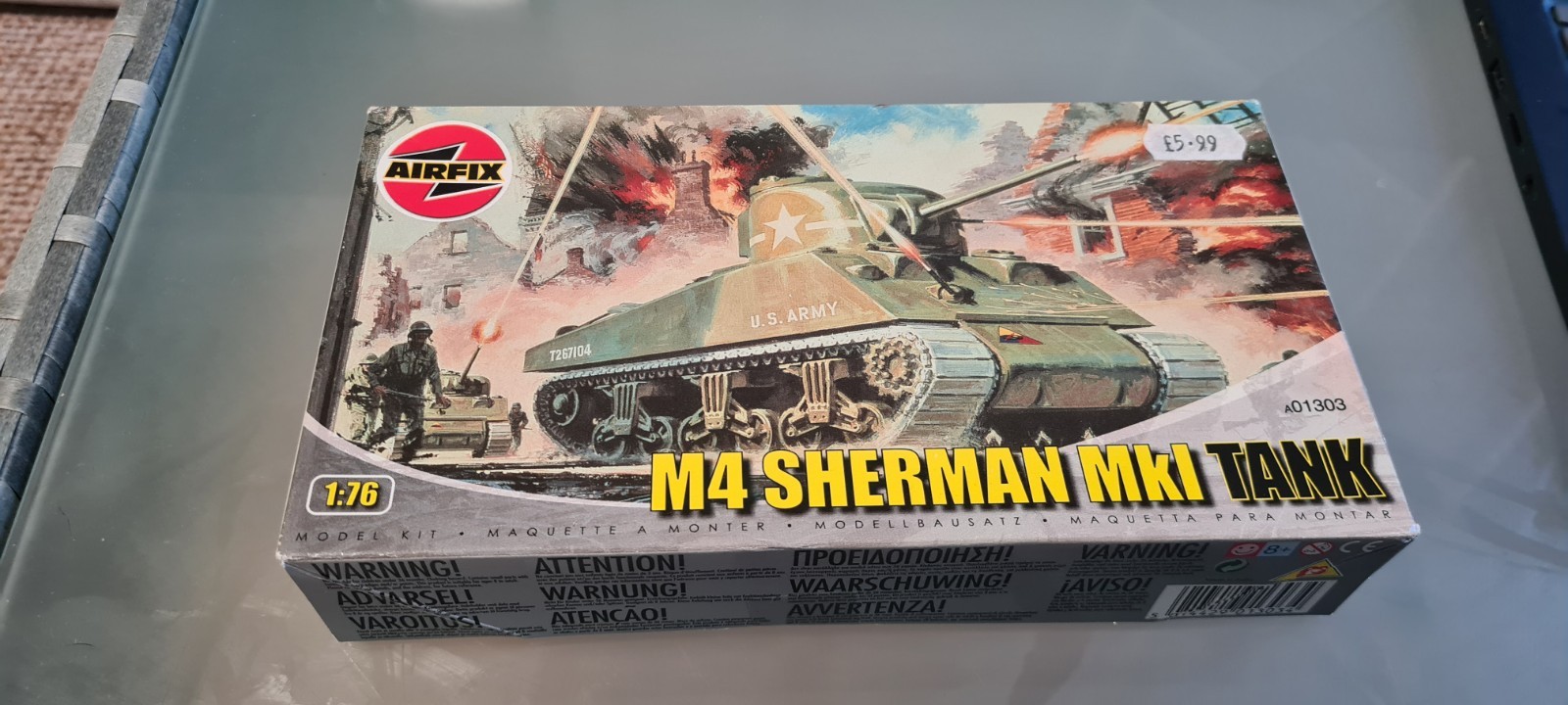 Kit Maquette Char M4 Sherman MK1 Airfix - échelle 1:72 - Réf. 01303 - édition 1993 - Neuf
