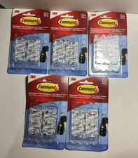 30 hooks 40 strips 3M Command Mini Hooks Clear Damage-Free 0.5 Lb 17006CLR-ES