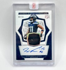 2023 National Treasures Jaxon Smith-Njigba #/10 RC ROOKIE Gloves Signatures Auto