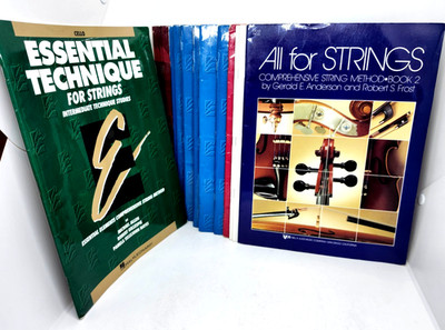 LOT OF (20) STRINGS BOOKS ~ ALL FOR STRINGS / FINE TUNING / ESSENTIAL ELEMENTS +