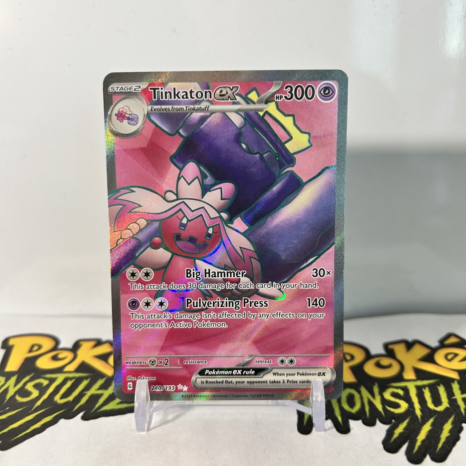 Tinkaton ex 240/193 - Paldea Evolved Full Art Ultra Rare Holo Pokemon Card - NM