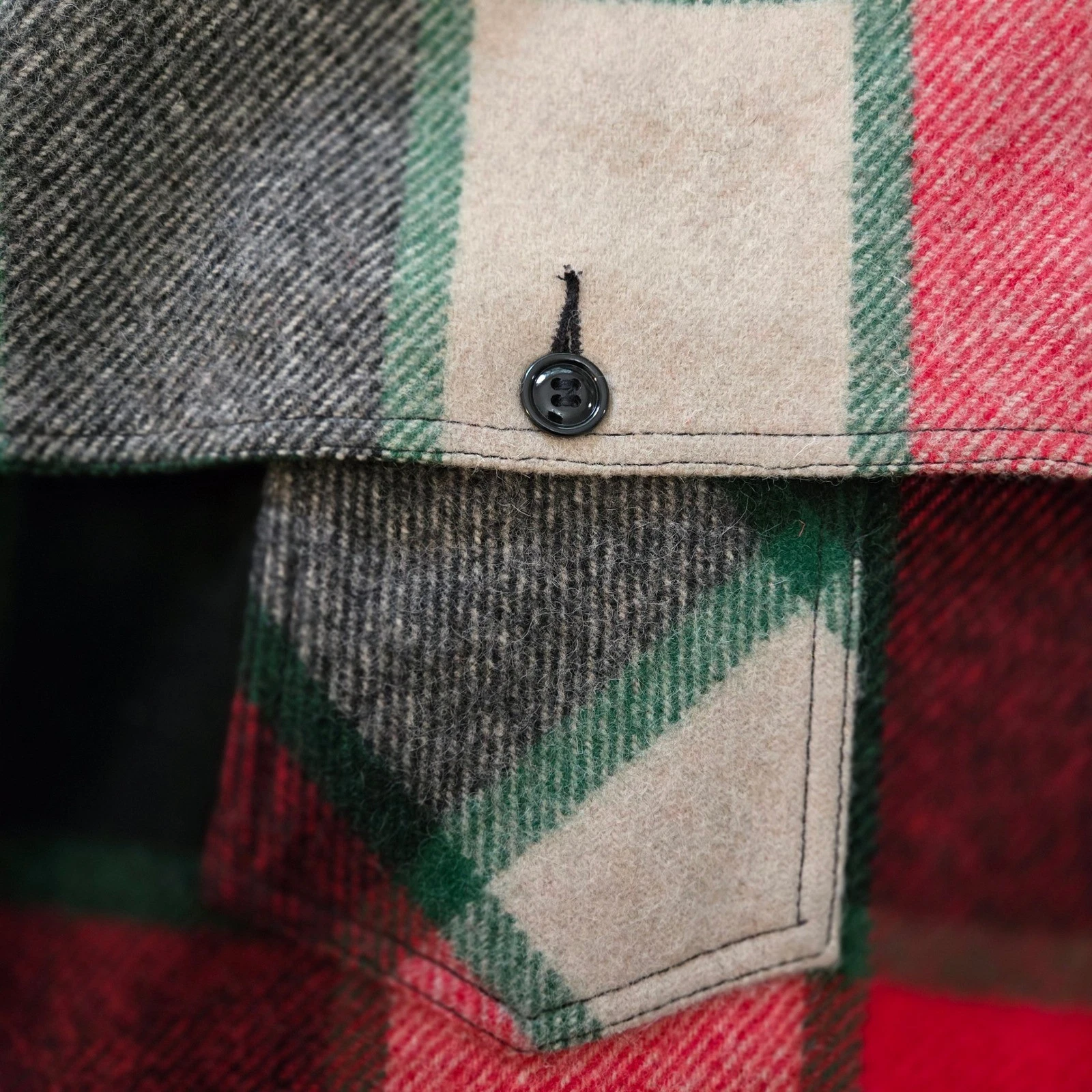 Johnson Woolen Mills Jac-Shirt Canadian Plaid Wool Jacket Mens 3XL Made in USA - product detail image 3