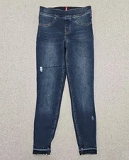 Spanx Jean Jegging Womens Sz S Pull On Dark W Little Distress 26x27