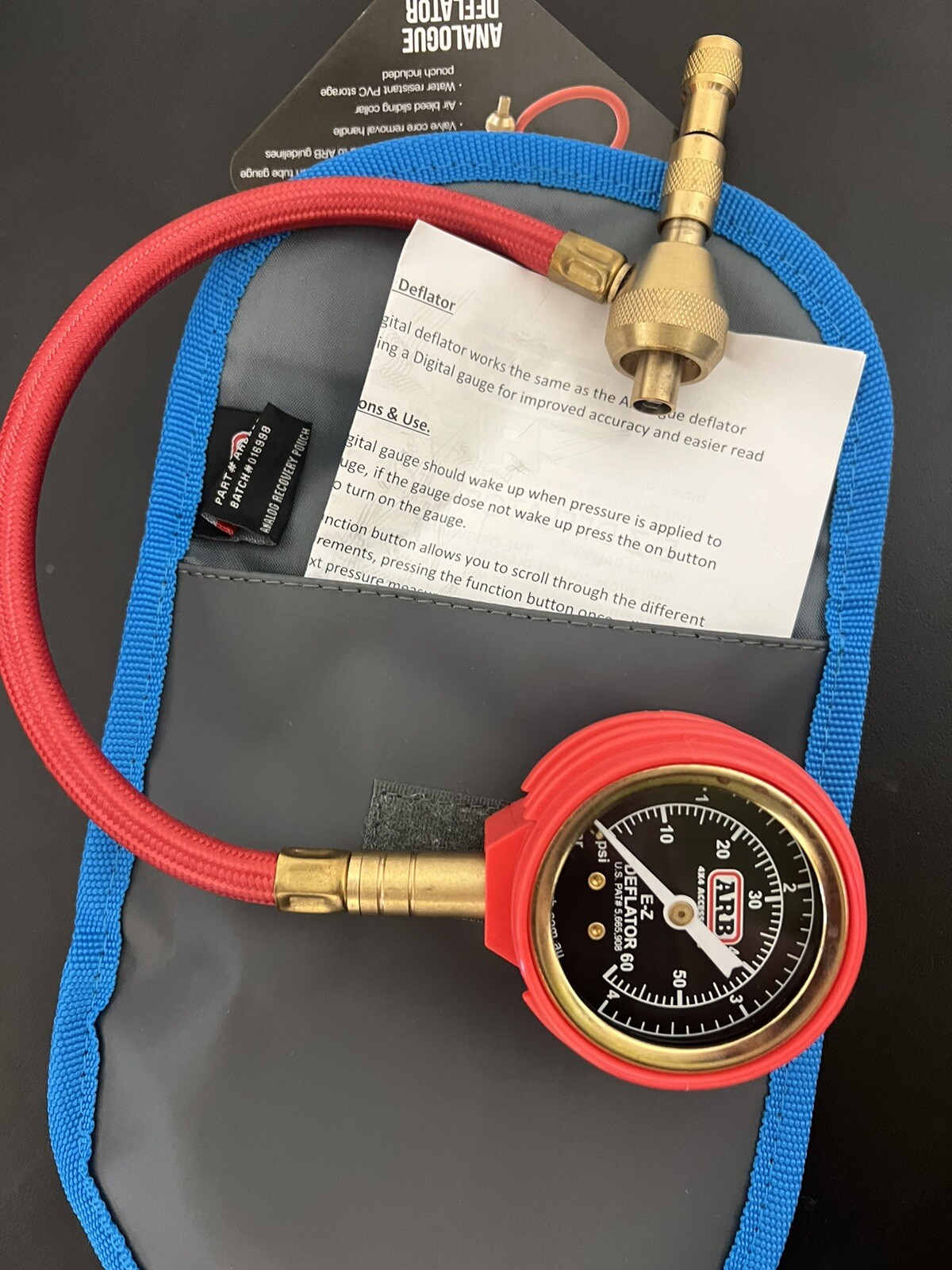 ARB Air System EZ Analog Tire Deflator Kit 1060 PSI Tire Pressure