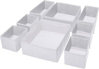 Aufbewahrungsboxen Set Organizer Stoff Faltbar 8Er-Set Kleiderschrank
