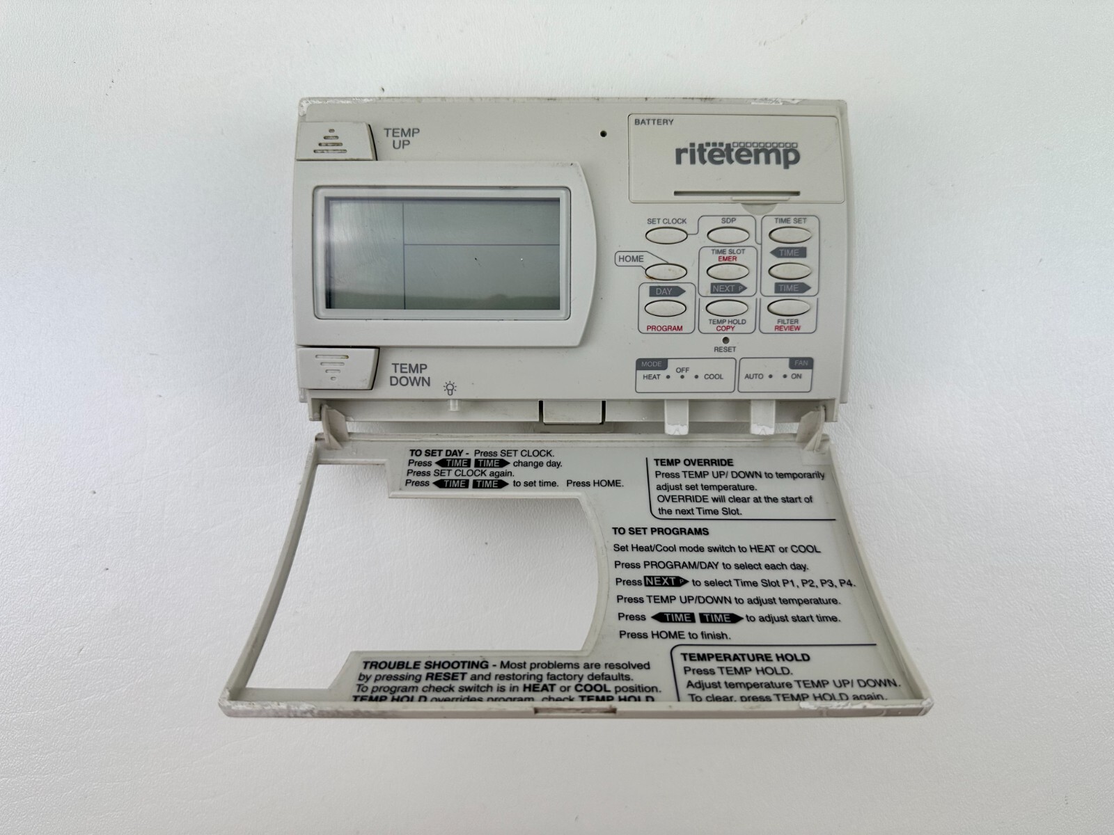 RiteTemp 8050C Universal 7Day Programmable Thermostat Used Tested