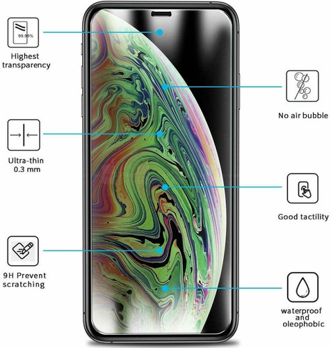 Screen Protector For iPhone XS 2019 5.8 HD Clear Tempered Glass 2 Pack GSXS5.8 - Picture 6 of 8