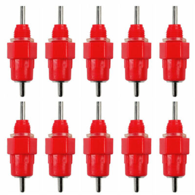 10Pcs Poultry Water Drinking Nipples Duck Chicken Hen Feeding Screw In Drinker