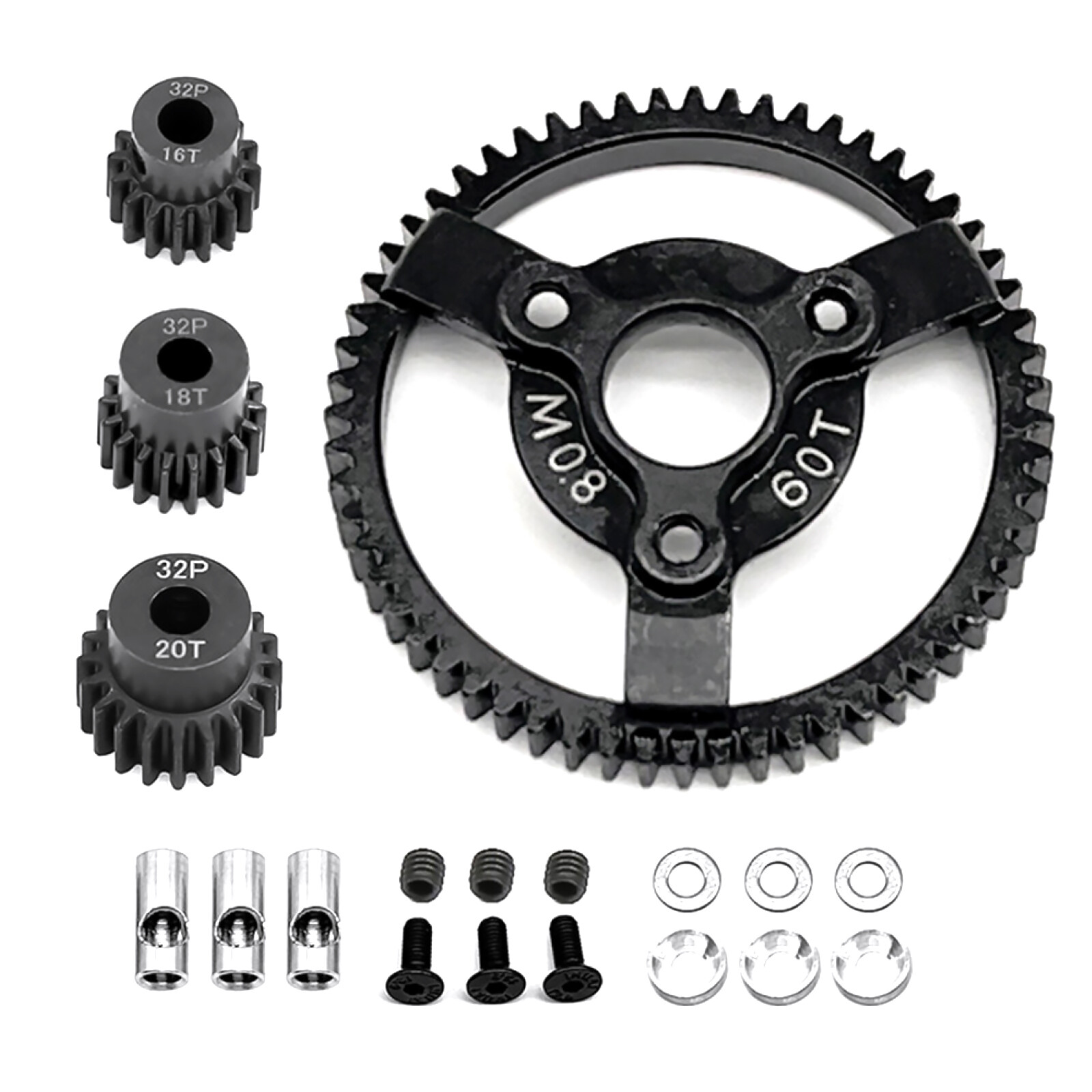 0.8M 32P Spur Gear 50T 52T 56T 60T For Traxxas Slash 2WD VXL XL-5 Bandit NEW