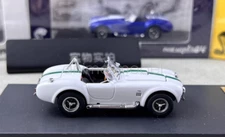 FW 1:64 Scale White Shelby 427 COBRA Convertible Sports Diecast Metal Car Gift